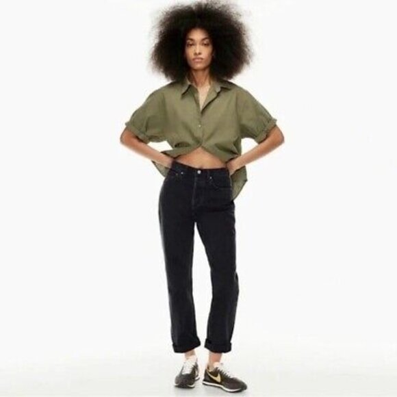 Aritzia Denim Forum The BF High Rise Loose Sz 24 Button Fly - Picture 1 of 4